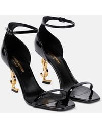 Saint Laurent - Opyum 85 Patent Sandal - Lyst