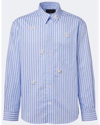 Simone Rocha - Embellished Striped Cotton Poplin Shirt - Lyst