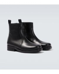 Studio Nicholson - Square Leather Ankle Boots - Lyst