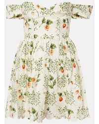 Agua Bendita - Poesia Off-Shoulder Linen Minidress - Lyst