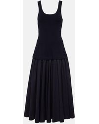 Jonathan Simkhai - Silas Stretch-Knit And Cotton Midi Dress - Lyst