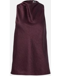 Vince - Top De Saten Drapeado - Lyst