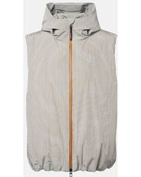 Loewe - X On Chaleco Acolchado Con Capucha A Rayas - Lyst