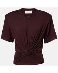 Magda Butrym - Floral-Applique Jersey T-Shirt - Lyst