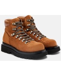 Bottega Veneta - Suede Lace-Up Boots - Lyst