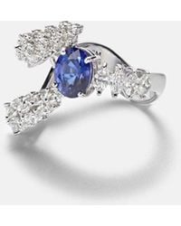 YEPREM - Reign Supreme 18Kt Ring With Sapphire And Diamonds - Lyst
