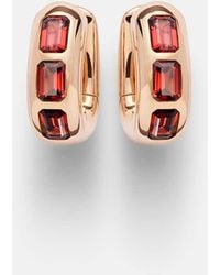 Pomellato - Ohrringe Iconica Aus 18Kt Rosegold Mit Pyrop-Granat - Lyst