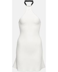 Courreges - Ribbed-Knit Halterneck Minidress - Lyst