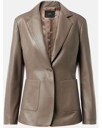 JOSEPH - Leather Single-Breasted Blazer - Lyst