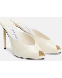 Jimmy Choo - Brigitte 100 Patent Leather Mules - Lyst