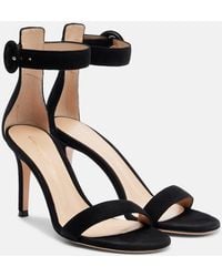Gianvito Rossi - Portofino 85 Suede Sandals - Lyst