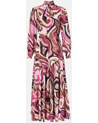 RIXO London - Midikleid Marigold Aus Crepe De Chine - Lyst