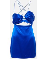 The Sei - Asymmetrical Silk Satin Minidress - Lyst