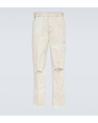 Undercover - Distressed Straight-leg Cotton Pants - Lyst
