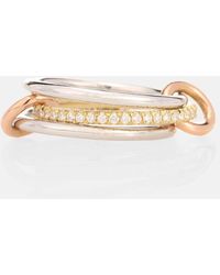 Spinelli Kilcollin - Sonny Mx 18kt White, Yellow And Rose Gold Diamond Ring - Lyst