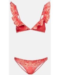 Zimmermann - Lucky Ruffled Bikini - Lyst