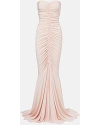 Norma Kamali - Ruched Strapless Gown - Lyst