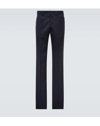 Maison Margiela - Herringbone Wool Straight Pants - Lyst