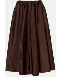 Prada - Re-Nylon Pleated Midi Skirt - Lyst