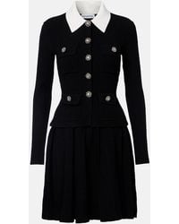 Self-Portrait - Embellished Pleated Minidress - Lyst