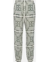Tory Burch - Pantalon ample imprime en coton - Lyst