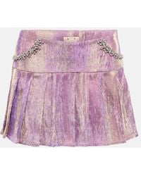 Miss Sohee - Embellished Pleated Miniskirt - Lyst