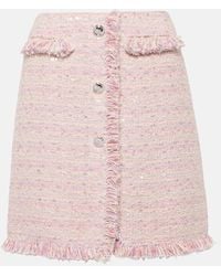 Giambattista Valli - High-Rise-Minirock Aus Tweed - Lyst