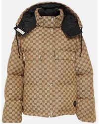 Gucci - Gg Cotton Canvas Down Jacket - Lyst