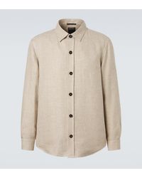 ZEGNA - Cashmere, Linen, And Silk Overshirt - Lyst