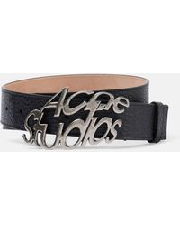 Acne Studios - Logo Leather Belt - Lyst