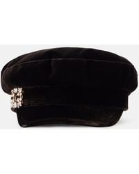 Roger Vivier - Velvet Newsboy Cap - Lyst