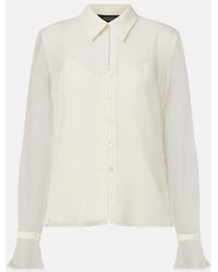 Gucci - Lace-Trimmed Silk Georgette Shirt - Lyst