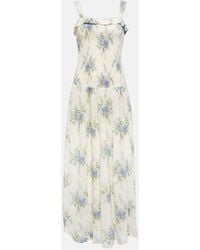 LoveShackFancy - Bello Shirred Cotton Maxi Dress - Lyst