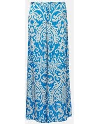 Poupette - Clea High-Rise Printed Wide-Leg Pants - Lyst