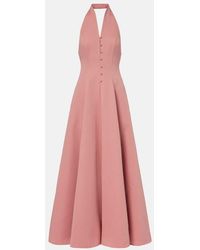 STAUD - Stella Halterneck Cotton-Blend Gown - Lyst