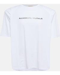 Alexandre Vauthier - Logo Cotton Jersey T-shirt - Lyst