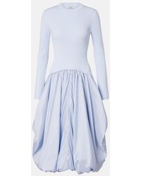 Jonathan Simkhai - Kenlie Taffeta-Trimmed Midi Dress - Lyst