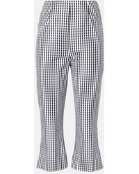 Faithfull the Brand - Gingham Cotton Poplin Capri Pants - Lyst
