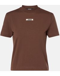 Jacquemus - Top De Jersey En Mezcla Algodon Con Logo - Lyst