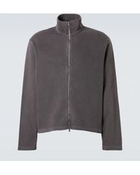 Our Legacy - Shrunken Cotton Zip-Up Sweatshirt - Lyst