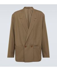 Lemaire - Double-breasted Twill Jacket - Lyst