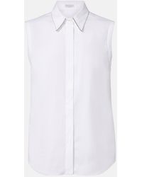 Brunello Cucinelli - Monili Cotton-Blend Top - Lyst