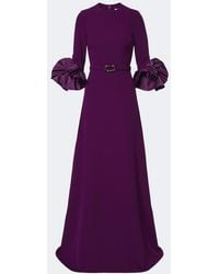 Safiyaa - Belen Crepe Belted Gown - Lyst