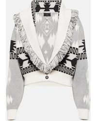 Alanui - Icon Jacquard Wool And Cashmere Cardigan - Lyst