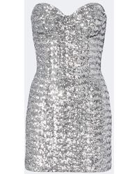 Dolce & Gabbana - Sequined Bustier Dress - Lyst