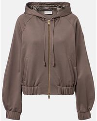 Moncler - Jersey Zip-Up Hoodie - Lyst