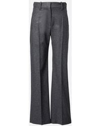 Brunello Cucinelli - Pleated Virgin Wool Straight Pants - Lyst