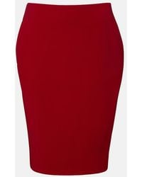 Saint Laurent - Satin Pencil Skirt - Lyst