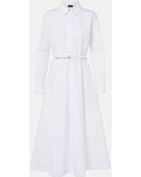 Gucci - Cotton Poplin Midi Dress - Lyst