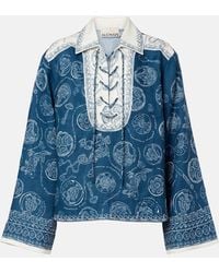 ALÉMAIS - Lucky Printed Linen Blouse - Lyst